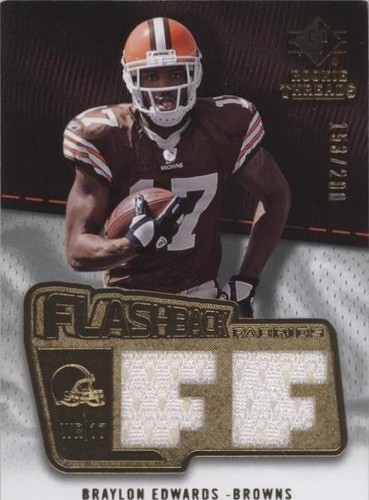 2008 SP Rookie Threads Braylon Edwards #FF-BE