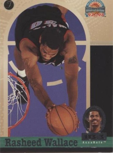 1997 Score Board Autographed Basketball - Rasheed Wallace #22