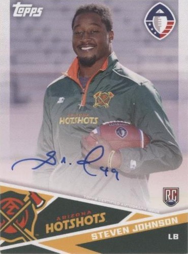 2019 Topps Alliance of American Football Steven Johnson #AU-SJ