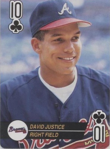 1994 Bicycle Baseball Aces Playing Cards - David Justice #10C