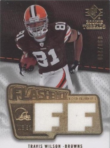 2008 SP Rookie Threads Travis Wilson #FF-TW