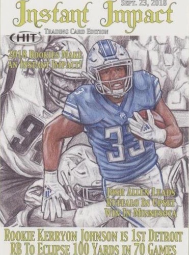 2019 Sage Hit Premier Draft Kerryon Johnson #52