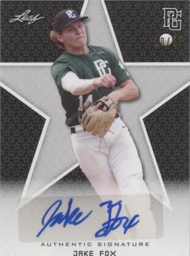 2020 Leaf Perfect Game National Showcase - Jake Fox #BA-JF1
