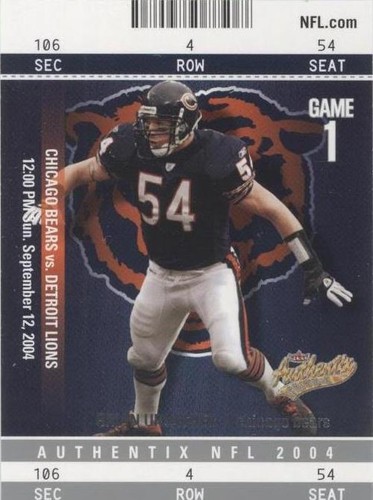2004 Fleer Authentix Brian Urlacher #35