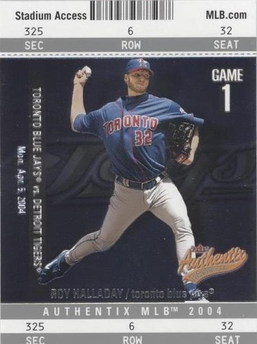 2004 Fleer Authentix - Roy Halladay #72