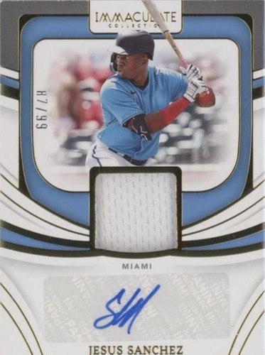 2022 Panini Immaculate Collection - Jesus Sanchez #IMS-JE