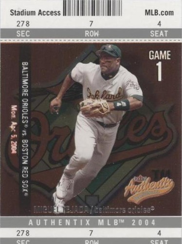 2004 Fleer Authentix - Miguel Tejada #56