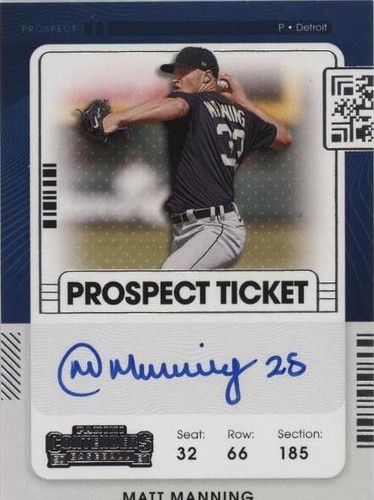 2021 Panini Contenders - Matt Manning #PT-MM