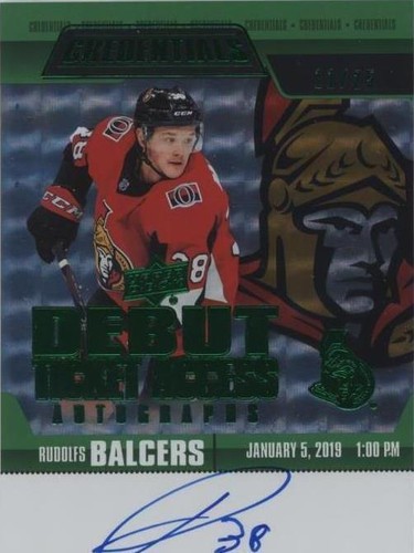 2021-22 Upper Deck Credentials - Rudolfs Balcers #RTAA-RB