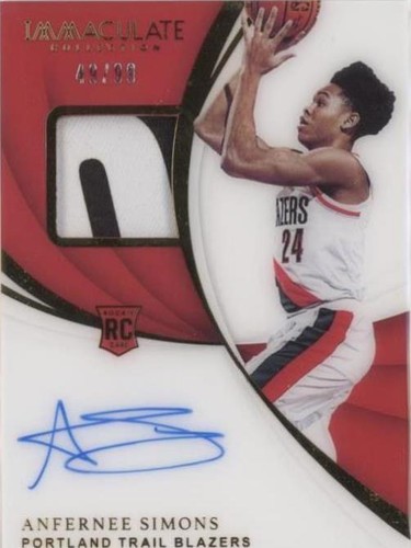 2018-19 Panini Immaculate Collection - Anfernee Simons #103