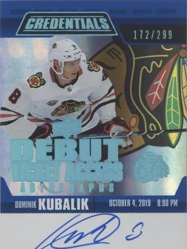 2019-20 Upper Deck Credentials - Dominik Kubalik #RTAA-DK