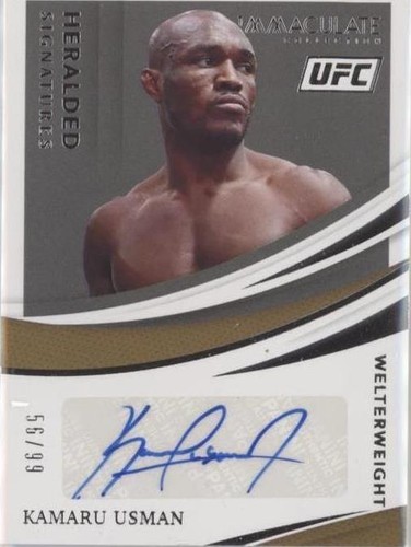 2021 Panini Immaculate Collection UFC - Kamaru Usman #HS-KUS