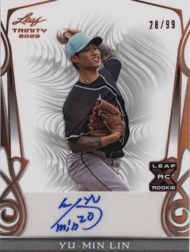 2025 Bowman Yu-Min Lin Aqua X-Fractor 1st Prospect /125