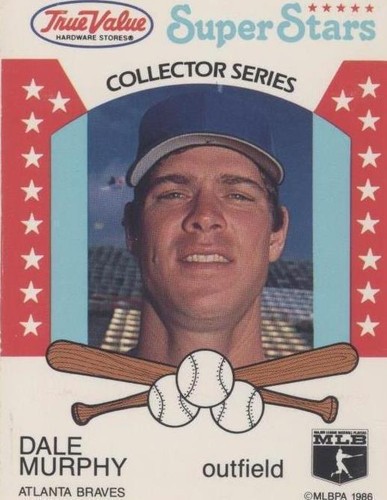 1986 True Value Hardware Super Stars - Dale Murphy #10