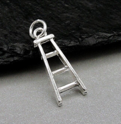 Silver Ladder Charm - Handyman Charm - Roofer Charm - Construction Worker Charm
