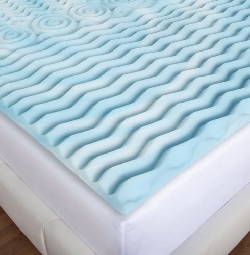 Full Size Bed 5 Zone Foam Mattress Topper Gel Orthopedic Pad Sleep Brand New