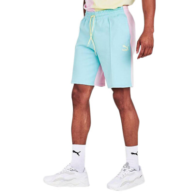 Мужские классические шорты на резинке Puma Angel Blue/Cloud Pink/Yellow (533062 49)