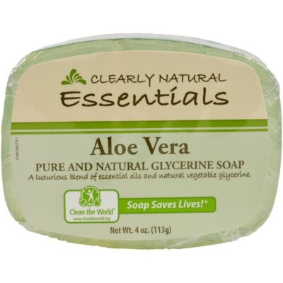 Clearly Natural Soap (Glycerine)-Aloe Vera 4 oz Bar Soap