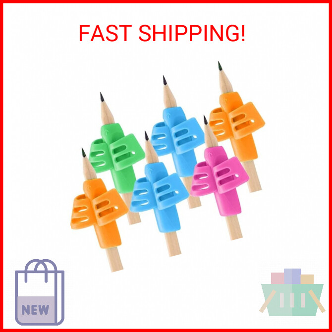 Grips - 6 Pack Pencil Grips For Kids Handwriting, Ergonomic 