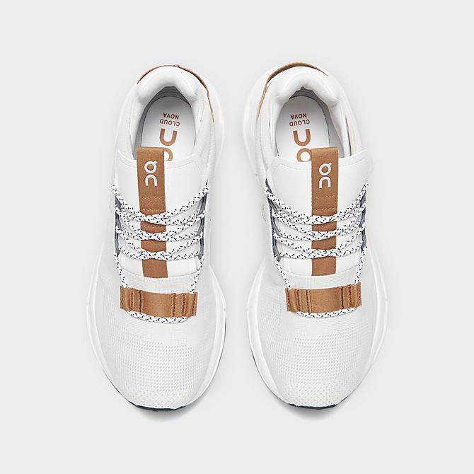 Pre-owned On Cloudnova Running Shoes White/pecan 2699177 101 Women Size 5-11