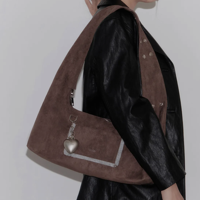 HIETA] Tina / Suede Brown / Hobo bag / Tote Bag / Shoulder