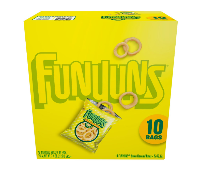 Funyuns Onion Ring Flavored Snack Chips, 10 Count Multipack