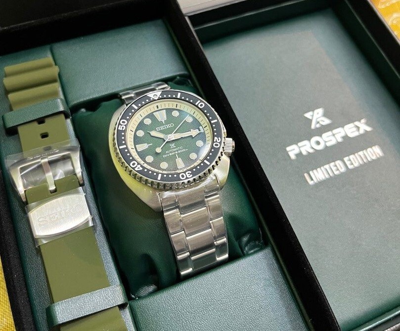 Pre-owned Seiko Prospex Green Sea Urch Automatic Diver's 200m Limited Men's Watch Srpj51k1