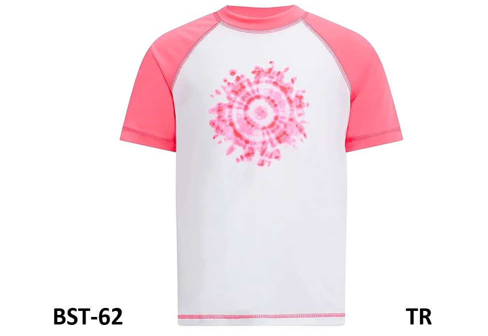 Kanu Surf Girls' Karlie UPF 50+ Sun Protective Rashguard Swim Shirt Groovy White