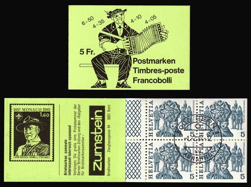 Schweiz , Markenheftchen , Booklet , Michel:  78 E ....