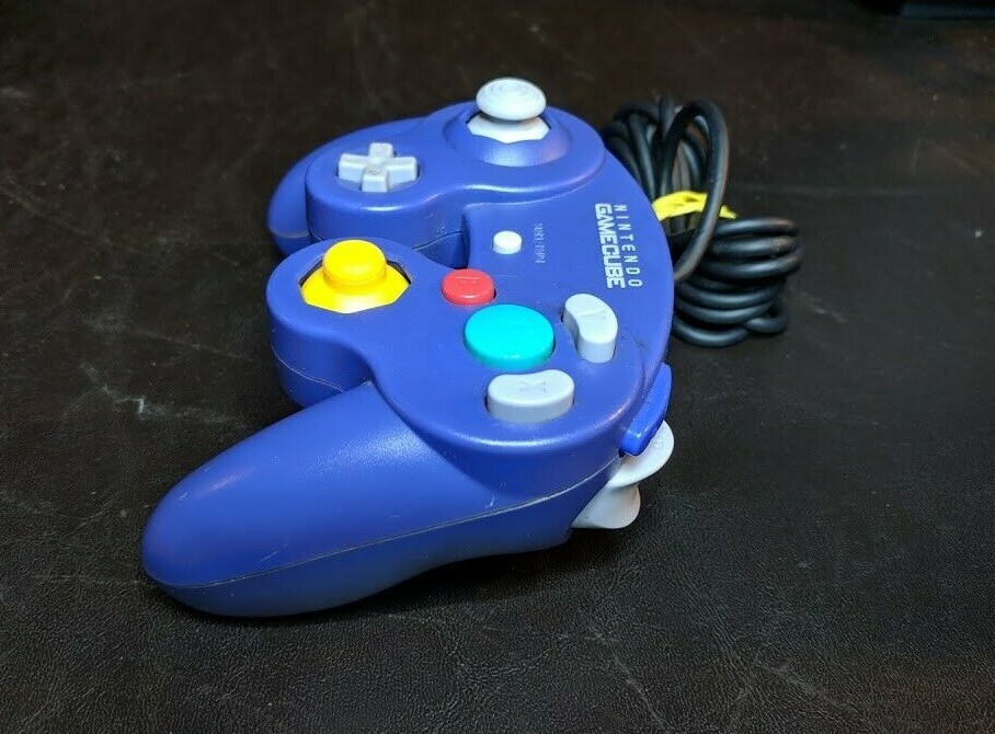 Authentic OEM Official Indigo Purple Nintendo GameCube Wired Controller DOL-003