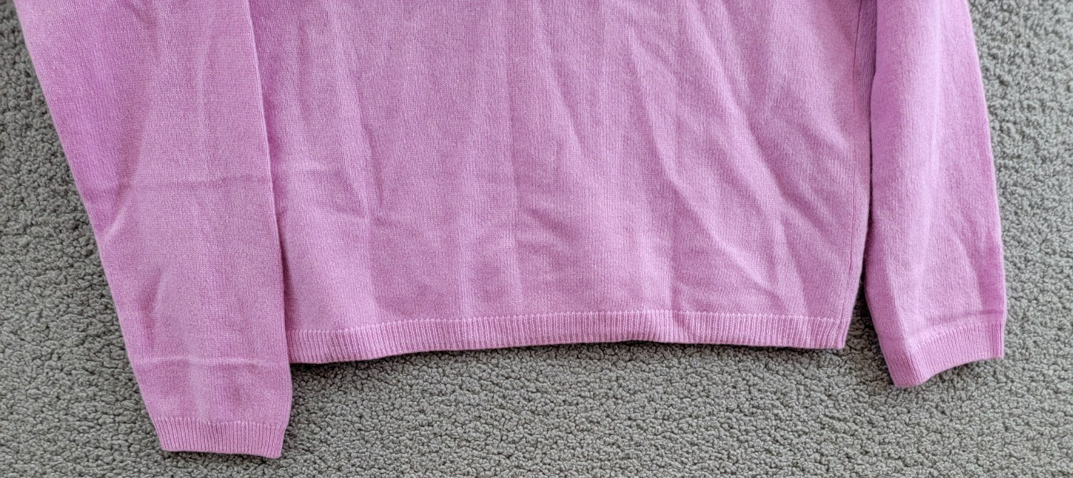 C by Bloomingdale's Cashmere Long Sleeve V-Neck Cardigan Women's S Rose Quartz - Picture 14 of 16