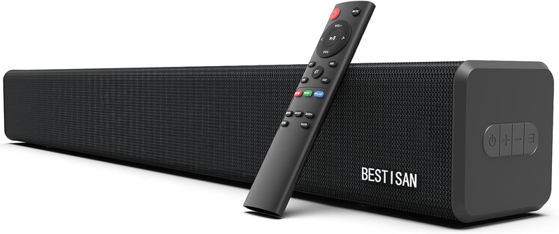 100Watt 32 Inch Soundbar,  2.1 Channel Bluetooth 5.0 Sound Bar with Built-In Dua