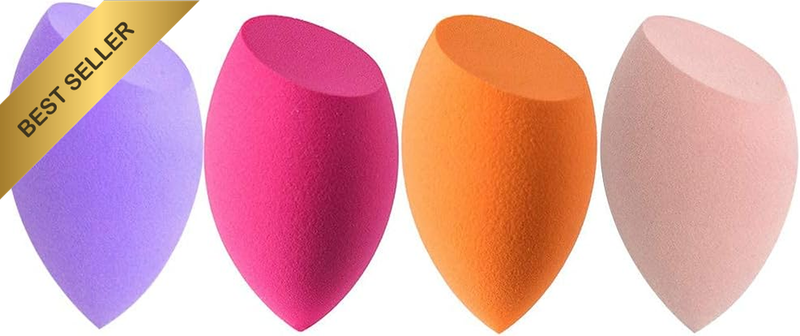 Makeup Sponges Set for Dry & Wet Use - Foundation Blending Multi-Color Blender S