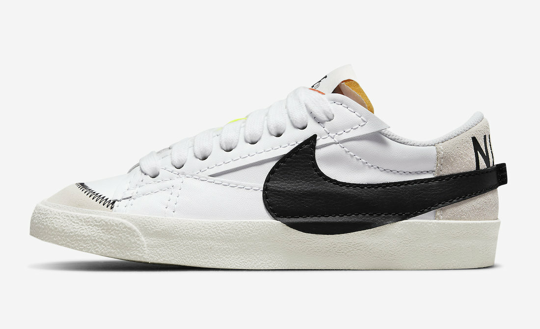 Женские кроссовки Nike Blazer Low '77 Jumbo Swoosh White Sail Black Grey DQ1470-101 Retro