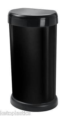 BRAND NEW MODA BIN - ALL BLACK TOUCH TOP KITCHEN BIN 42L, RUBBISH WASTE 
