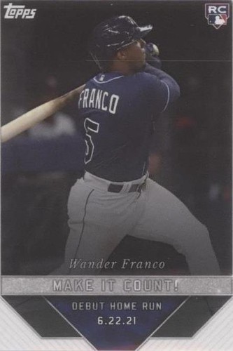 スポーツ選手 2022 Topps Green Ref 99 Wander Franco RC Wander Franco 2022 Topps Chrome #35 Green Wave Refractor /99