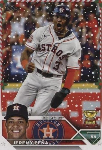 2022 Topps Holiday JEREMY PENA #HW129 ROOKIE Metallic PSA 10 2022 Topps Holiday JEREMY PENA #HW129 ROOKIE Metallic PSA 10