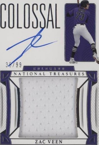 2023 Panini National Treasures - Zac Veen #CMS-ZV