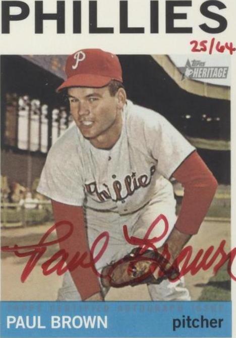 2013 Topps Heritage - Real One Autographs Paul Brown #ROA-PB Red Ink ...