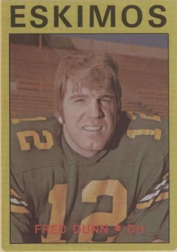 1972 O-Pee-Chee Canadian Football League Fred Dunn #102