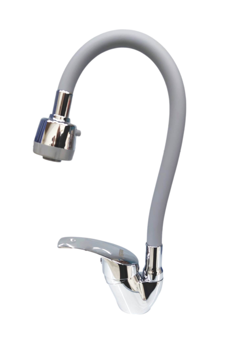 Miscelatore Rubinetto Lavello Cucina Canna Flessibile Rompigetto Grigio dfh