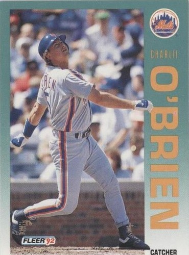 1992 Fleer #514b Charlie O'Brien New York Mets Baseball Card