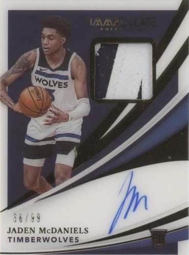 【激レア期間限定出品・1/1 RC auto】Jaden Mcdaniels Jaden McDaniels 1/1 RC Auto Card - Limited Edition Die-Cut