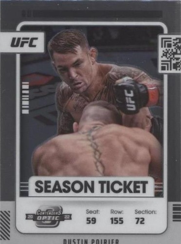 2022 Panini DUSTIN POIRIER Signed UFC Fighting on Card Auto