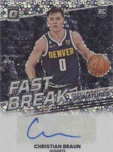 Christian Braun 2022 Donruss Optic Auto Blue /49 PSA 10