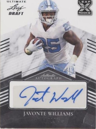 2021 Leaf Ultimate Draft Javonte Williams #BA-JW2