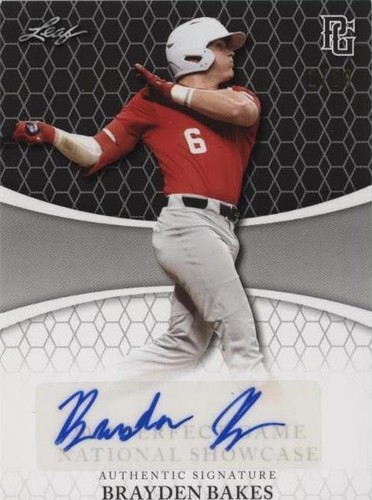 2022 Leaf Perfect Game National Showcase - Brayden Bakes #BA-BB3