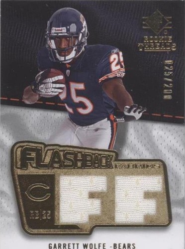 2008 SP Rookie Threads Garrett Wolfe #FF-GW