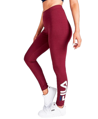 FILA Leggings Womens Small High Waist ELORA Training Gym Stretch Red