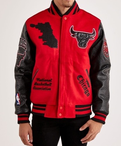 ジャケット・アウター Pro Standard Chicago Bulls Jacket Chicago Bulls Pro Standard Retro Classic Wool Varsity Jacket